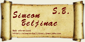 Simeon Beljinac vizit kartica